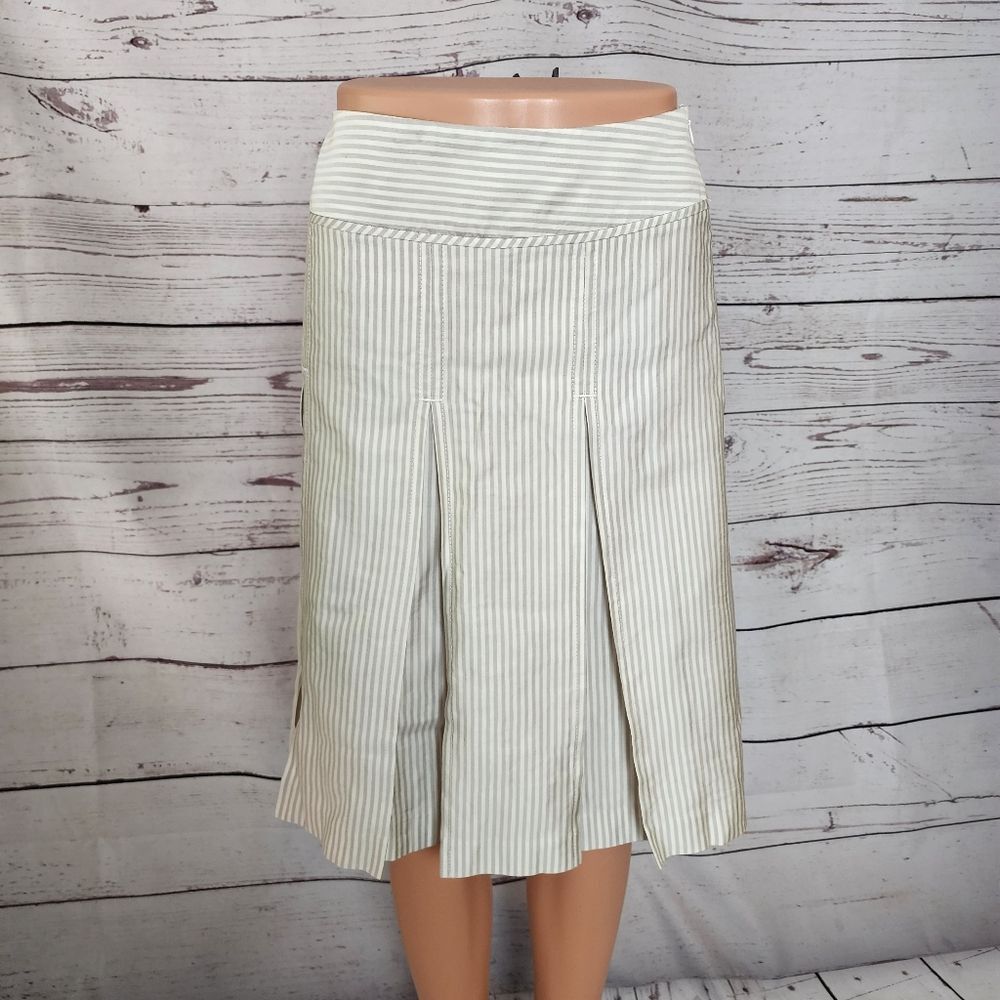 Alberto Biani Gray & White Pleated Skirt - Size 42